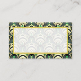 Smaragd & Gouden Art Deco Plaatskaartje