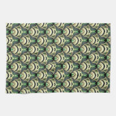 Smaragd & Gouden Art Deco Theedoek (Horizontaal)