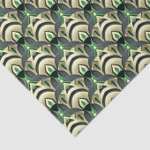 Smaragd & Gouden Art Deco Tissuepapier (Detail)