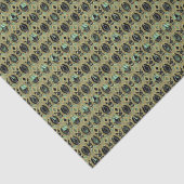 Smaragd & Gouden Art Deco Tissuepapier (Detail)