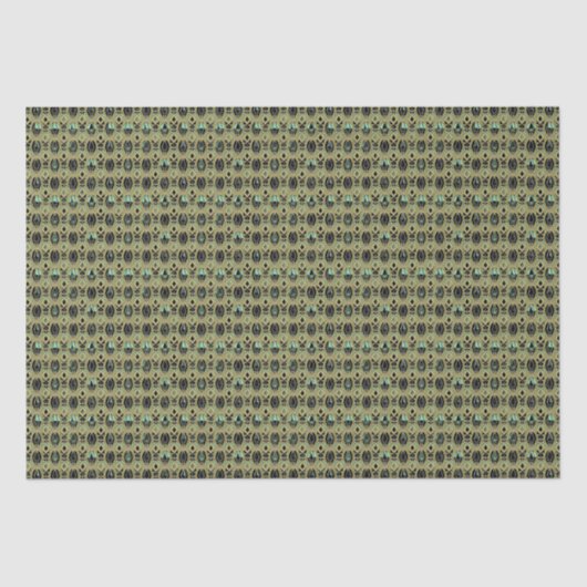 Smaragd & Gouden Art Deco Tissuepapier (Voorkant)