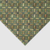 Smaragd & Gouden Art Deco Tissuepapier (Detail)