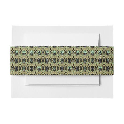 Smaragd & Gouden Art Deco Uitnodigingen Wikkel (Voorkant Voorbeeld)