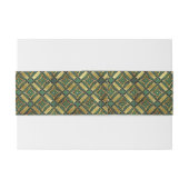Smaragd & Gouden Art Deco Uitnodigingen Wikkel (Achterkant Voorbeeld)
