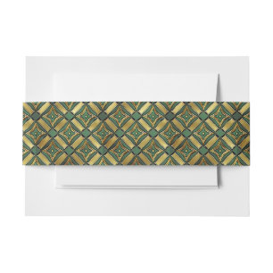 Smaragd & Gouden Art Deco Uitnodigingen Wikkel