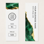 Smaragd Gouden Kleding Prijs Hangtag Mini Visitekaartjes (Voorkant /achterkant)