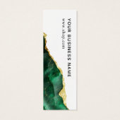 Smaragd Gouden Kleding Prijs Hangtag Mini Visitekaartjes (Achterkant)