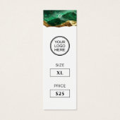 Smaragd Gouden Kleding Prijs Hangtag Mini Visitekaartjes (Voorkant)