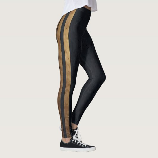 Smaragd Gouden Streep Leggings (Rechts)