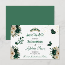 Smaragd Gouden Vlinder Tiara Quinceañera Bewaar Da