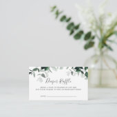 Smaragd groen Baby shower Luier Raffle Informatiekaartje (Staand voorkant)