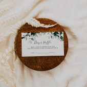 Smaragd groen Baby shower Luier Raffle Informatiekaartje