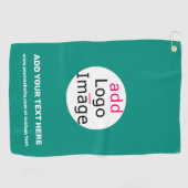 Smaragd Groen Bedrijfs Chic Douane Golfhanddoek (Horizontaal)
