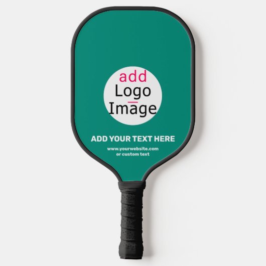 Smaragd Groen Bedrijfs Chic Douane Pickleball Paddle (Achterkant)