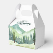 Smaragd groen bergden rustieke bruiloft bedankdoosjes (Voorkant Zijde)