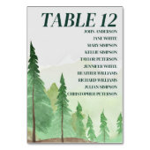 Smaragd groen bergden rustieke bruiloft kaart (Voorkant)