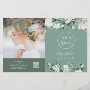 Smaragd groen Bifold brochure