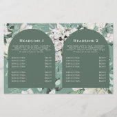 Smaragd groen Bifold brochure (Achterkant)