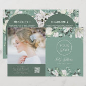 Smaragd groen Bifold brochure (Voorkant / Achterkant)