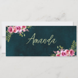 Smaragd Groen Bloemen Donker Moody Trouwplaats Kaa Kaart