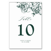 Smaragd groen  botanische bruiloft kaart (Voorkant)