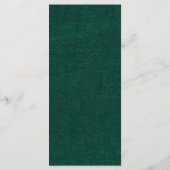 Smaragd groen  botanische bruiloft menu (Achterkant)