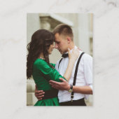 Smaragd groen  botanische bruiloft website informatiekaartje (Achterkant)