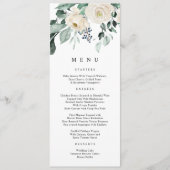 Smaragd groen bruiloft Elegant Menu (Voorkant)