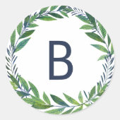 Smaragd groen bruiloft zegel monogram (Voorkant)