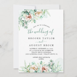 Smaragd groen de bruiloft van de uitnodiging