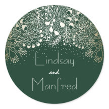 Smaragd Groen en Gouden Filigraan Bruiloft