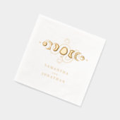 Smaragd Groen & Faux Goud Tarot Hemelbruiloft Folie Servetten (Links)