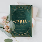 Smaragd Groen & Faux Goud Tarot Hemelbruiloft Kaart