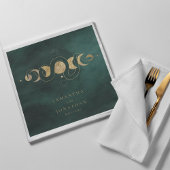 Smaragd Groen & Faux Goud Tarot Hemelbruiloft Servet