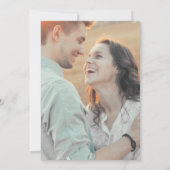 Smaragd groen foto op de rug bruiloft kaart (Achterkant)