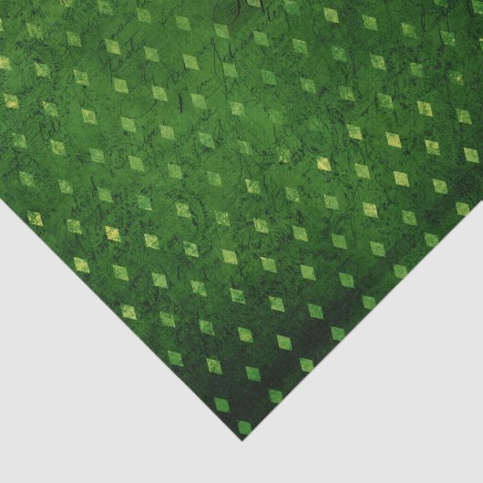  Smaragd Groen Glimmer Grunge Diamond Tissuepapier (Detail)