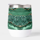 Smaragd Groen Glitter Marmer Aangepaste Naam (Rechts)