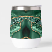 Smaragd Groen Glitter Marmer Aangepaste Naam (Links)