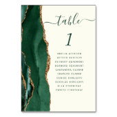 Smaragd Groen Goud Agaat Ivoor Bruiloft Kaart (Achterkant)