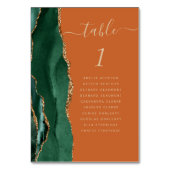 Smaragd Groen Goud Agaat Roest Bruiloft Kaart (Voorkant)