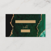 Smaragd Groen Goud Agaat Script Trouwtafel Plaatskaartje (Voorkant)