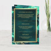 Smaragd Groen Goud Edelsteen QR Code Moslim Bruilo (Achterkant)