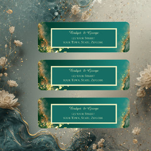 Smaragd groen goud juweel tinten bruiloft etiket