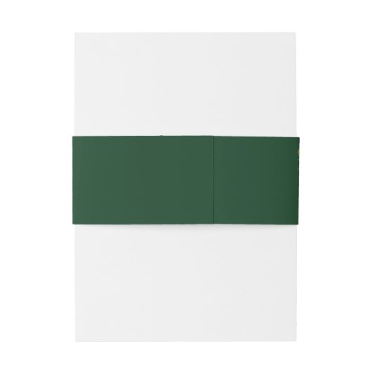 Smaragd Groen Goudblad en Confetti Quinceanera Uitnodigingen Wikkel (Achterkant Voorbeeld)