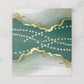 Smaragd Groen Gouden Agaat Lichten Huwelijksregist Plaatskaartje (Buitenkant ongevouwen)