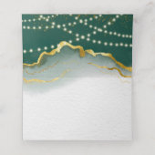 Smaragd Groen Gouden Agaat Lichten Huwelijksregist Plaatskaartje (Binnenkant ongevouwen)