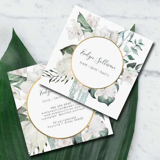 Smaragd groen gouden cirkel visitekaartje