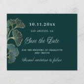 Smaragd groen groen groen bruiloft bespaar de datu flyer (Voorkant)