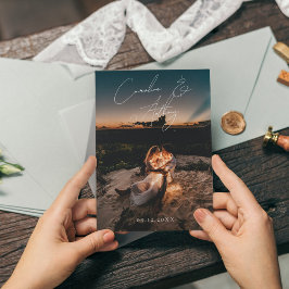 Smaragd Groen Magisch Goud Bruiloft Kaart