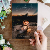 Smaragd Groen Magisch Goud Bruiloft Kaart